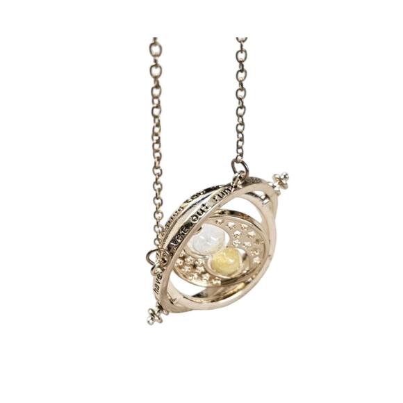 Time Turner Necklace Gold 360 Hourglass Pendant Inspired Harry Potter Hermione - Picture 4 of 5